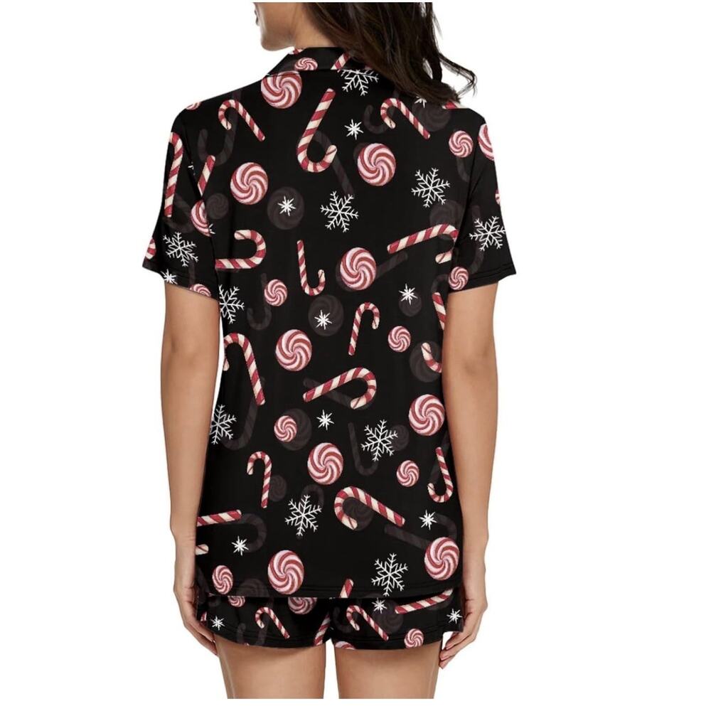 Christmas Pajamas S2 Pieces Button Down Pj w/ scrunchie Women’s  XXL - Picture 3 of 5